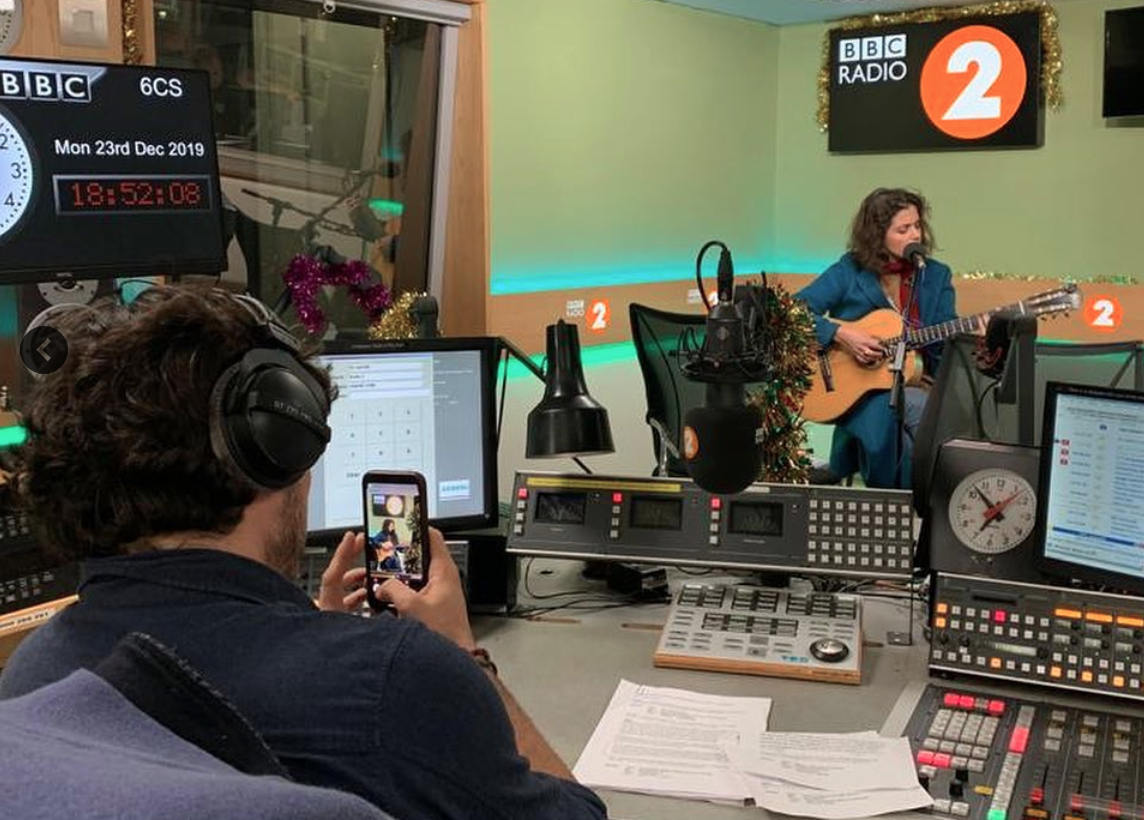 Katie with Jack Savoretti at BBC radio 2