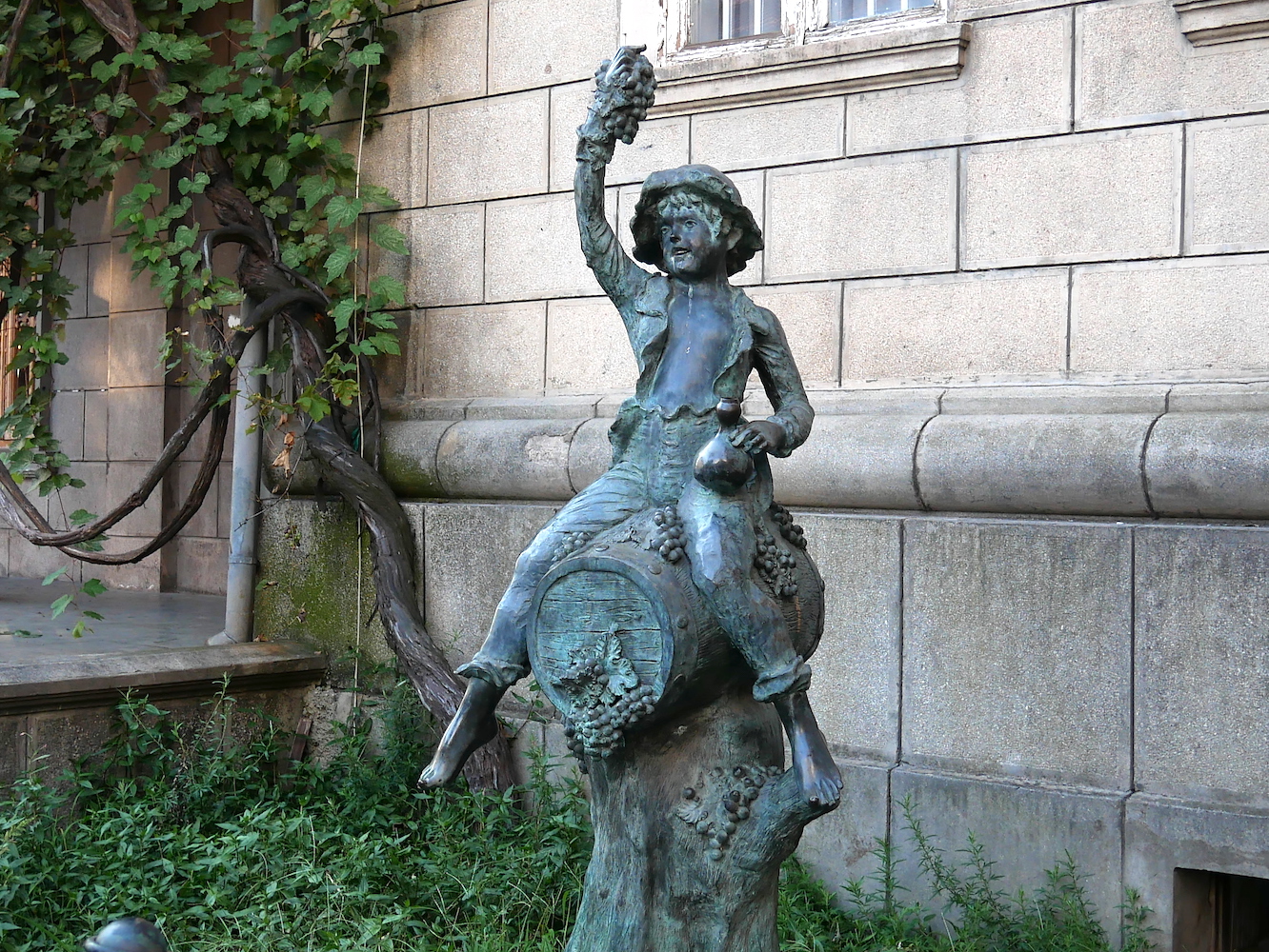 boy on barrel